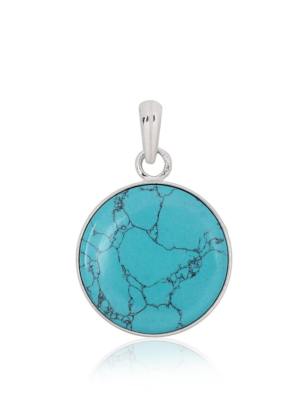 Silver pendant A2301687TRX Silver 925° Turquoise Imitation  Women