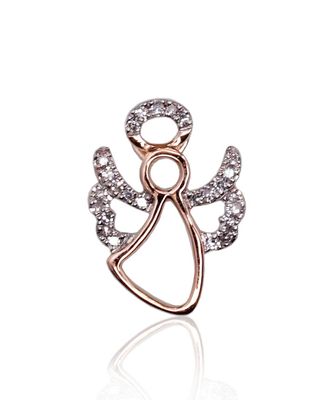 Gold pendant A1300368AuRPRhWDI Red Gold 585° Rhodium Plating  Diamonds  With precious stones