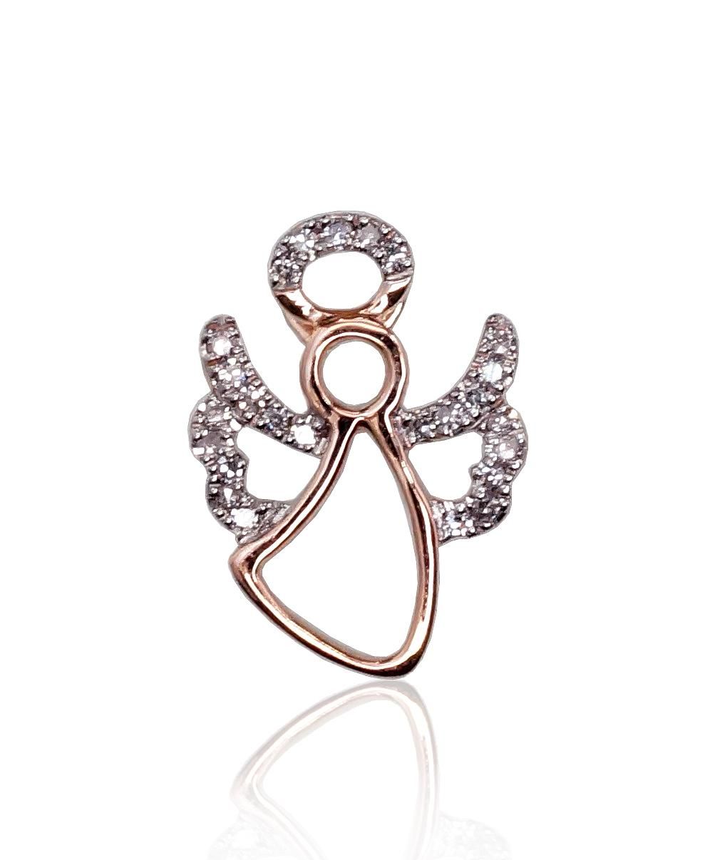 Gold pendant A1300368AuRPRhWDI Red Gold 585° Rhodium Plating  Diamonds  With precious stones