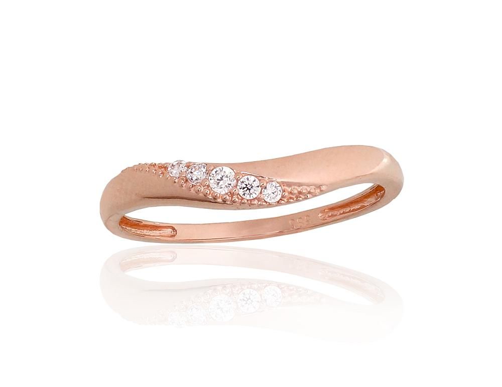 Gold ring A1101254AuRCZ Red Gold 585° Zirkons  Women