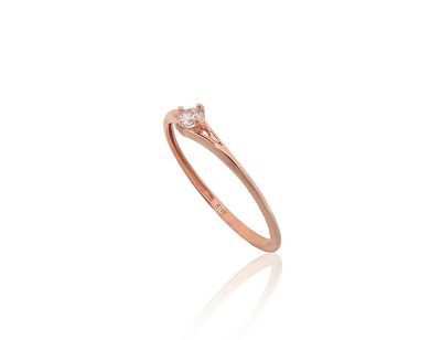Gold ring A1101255AuRCZ Red Gold 585° Zirkons  Women