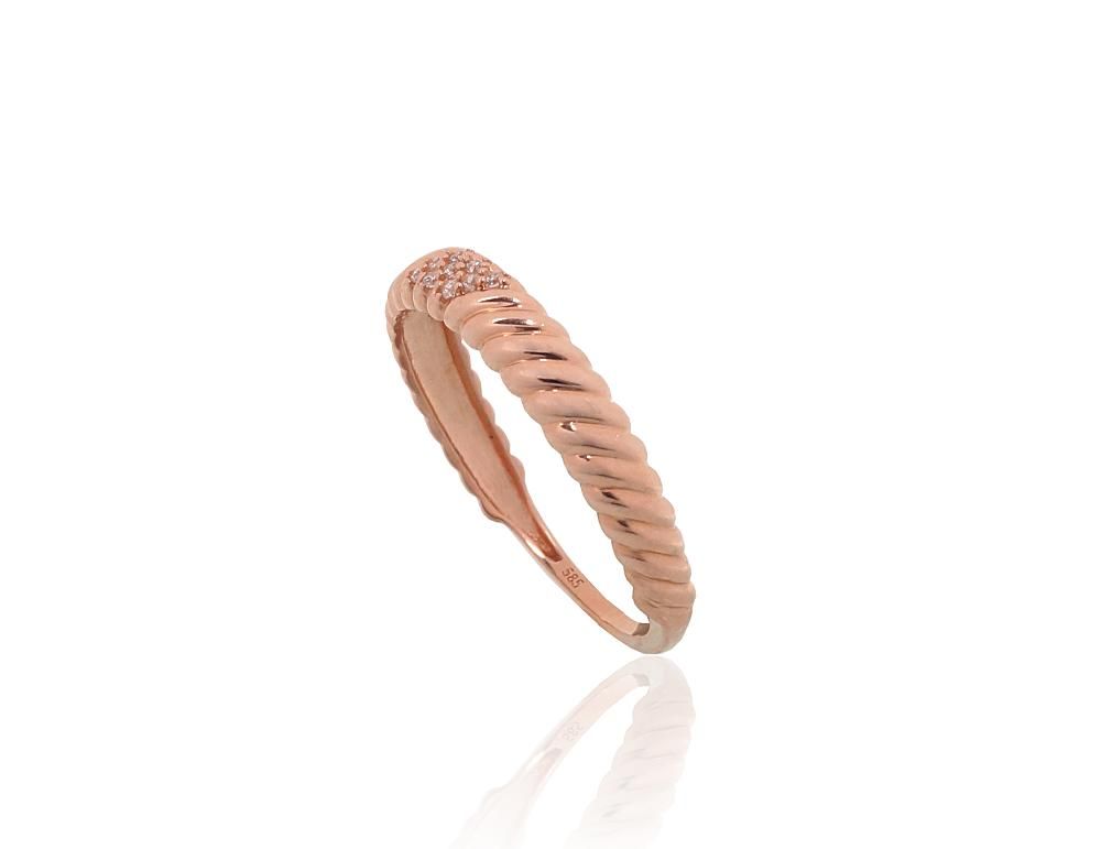 Gold ring A1101258AuRCZ Red Gold 585° Zirkons  Women