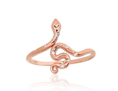 Gold ring A1101259AuRCZ Red Gold 585° Zirkons  Women