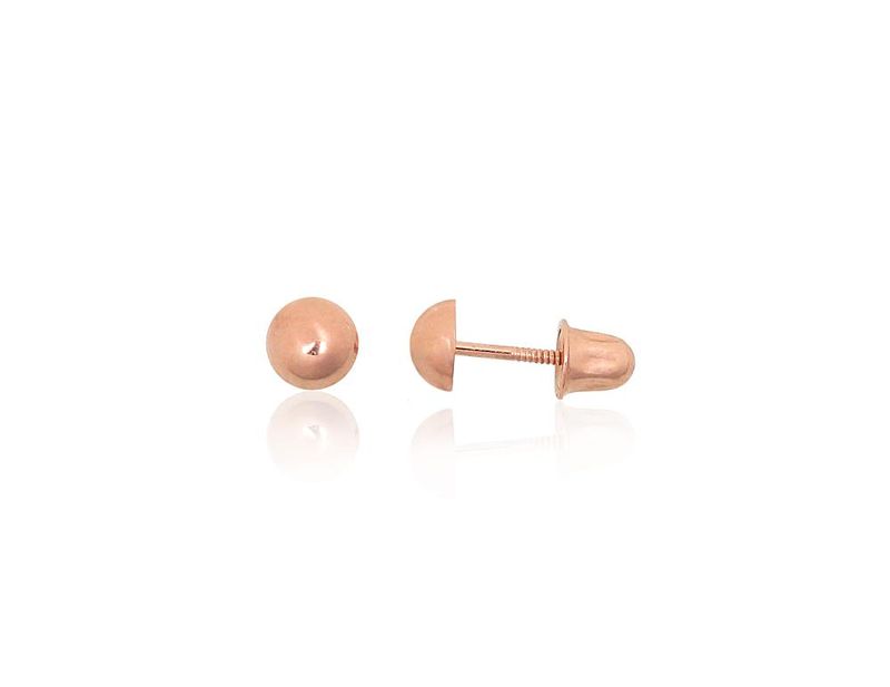 Gold screw studs earrings A1200111AuR Red Gold 585° screw studs