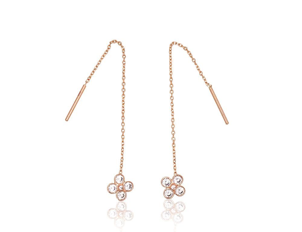 Gold Earrings A1201807AuRCZ Red Gold 585° Zirkons  other