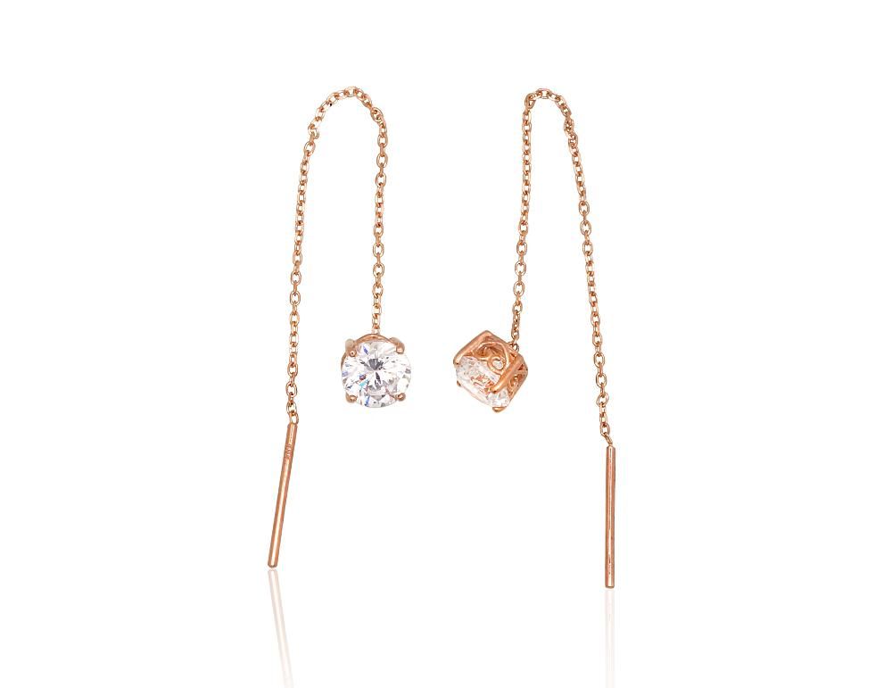 Gold Earrings A1201808AuRCZ Red Gold 585° Zirkons  other