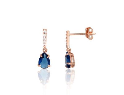 Gold classic studs earrings A1201806AuRCZCZDB Red Gold 585° Zirkons  Classic Studs