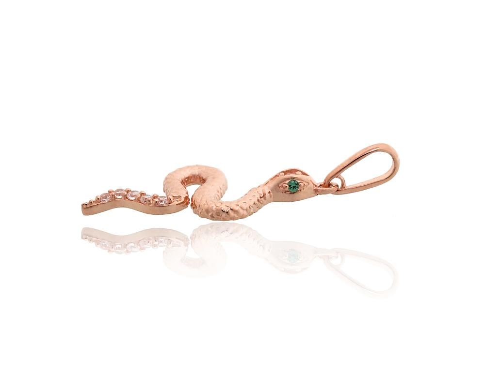 Gold pendant A1301159AuRCZCZLG Red Gold 585° Zirkons  Women