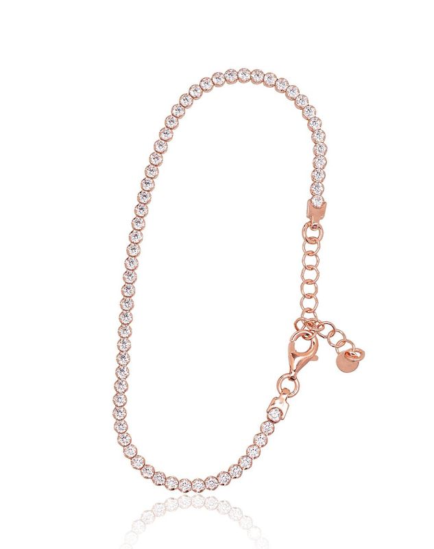 Silver bracelet A2600424PAuRCZ Silver 925° red gold Plating Zirkons  Gold plated