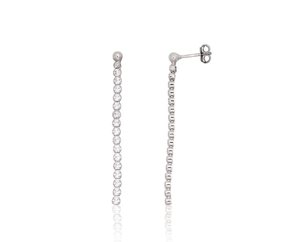 Silver stud earrings A2204283PRhGrCZ Silver 925° Rhodium Plating Zirkons  stud