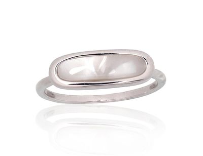 Silver ring A2101940PRhGrPL Silver 925° Rhodium Plating Motherofpearl  Women