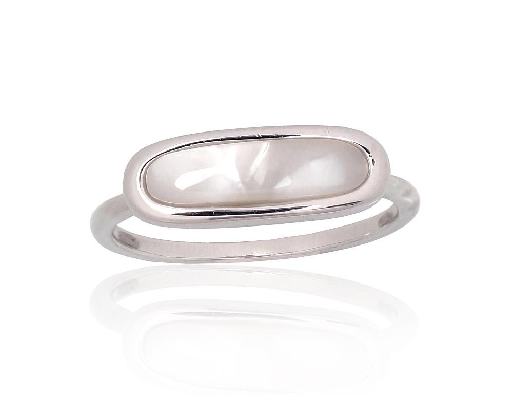 Silver ring A2101940PRhGrPL Silver 925° Rhodium Plating Motherofpearl  Women