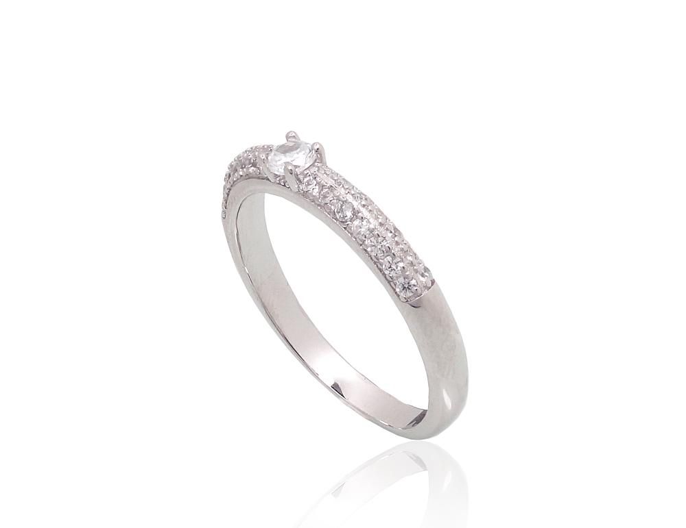 Silver ring A2101972PRhGrCZ Silver 925° Rhodium Plating Zirkons  Women
