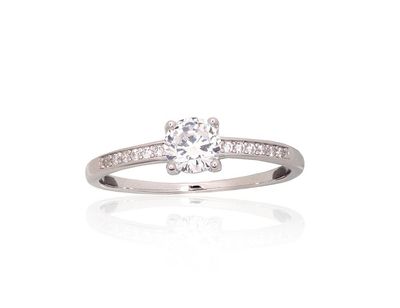 Silver ring A2102017PRhGrCZ Silver 925° Rhodium Plating Zirkons  Women