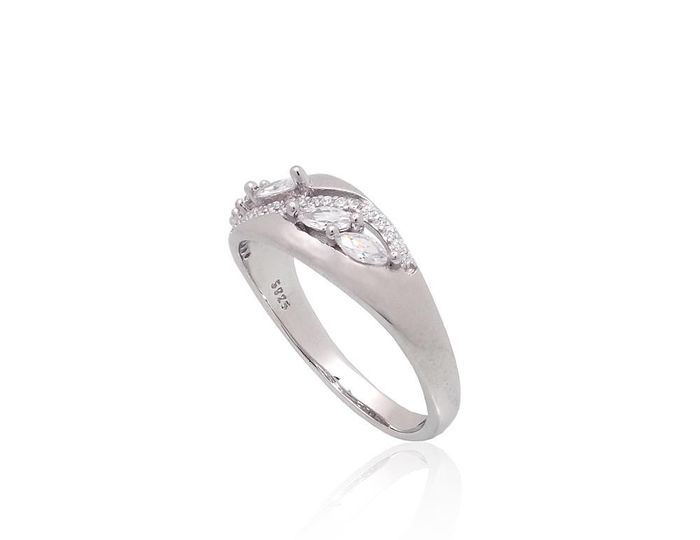 Silver ring A2101969PRhGrCZ Silver 925° Rhodium Plating Zirkons  Women