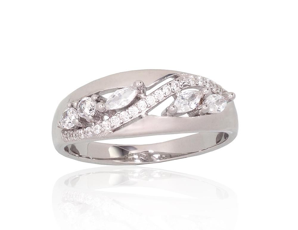 Silver ring A2101969PRhGrCZ Silver 925° Rhodium Plating Zirkons  Women