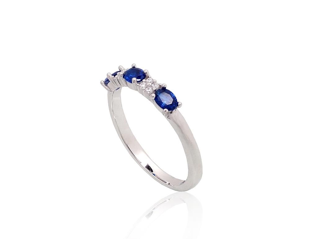 Silver ring A2101973PRhGrCZCZB Silver 925° Rhodium Plating Zirkons  Women