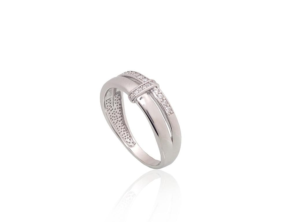 Silver ring A2101963PRhGrCZ Silver 925° Rhodium Plating Zirkons  Women
