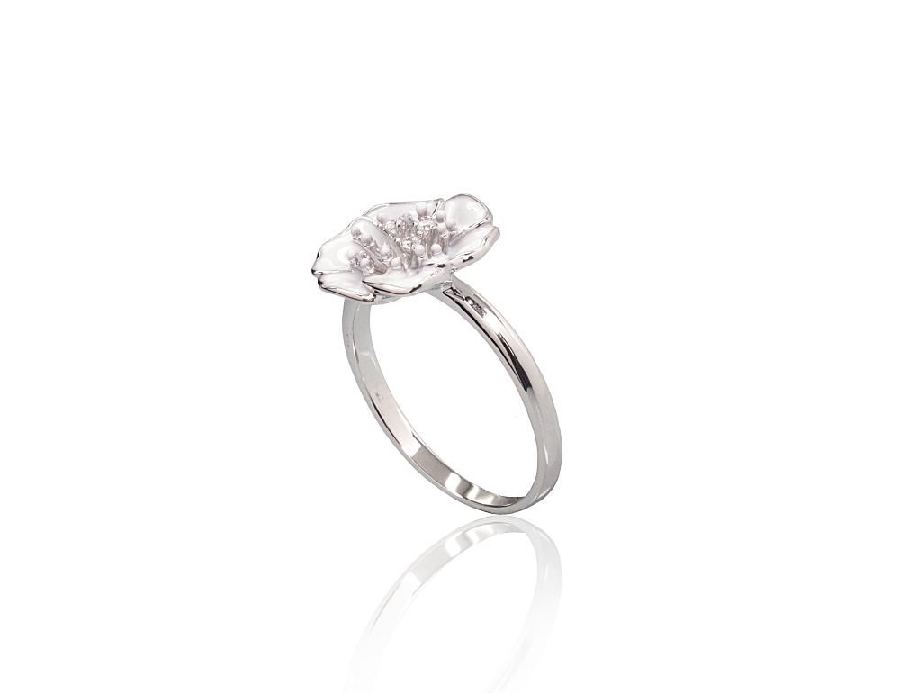 Silver ring A2102007PRhGrCZMLW Silver 925° Rhodium Plating Zirkons  Jewelery enamel  Women