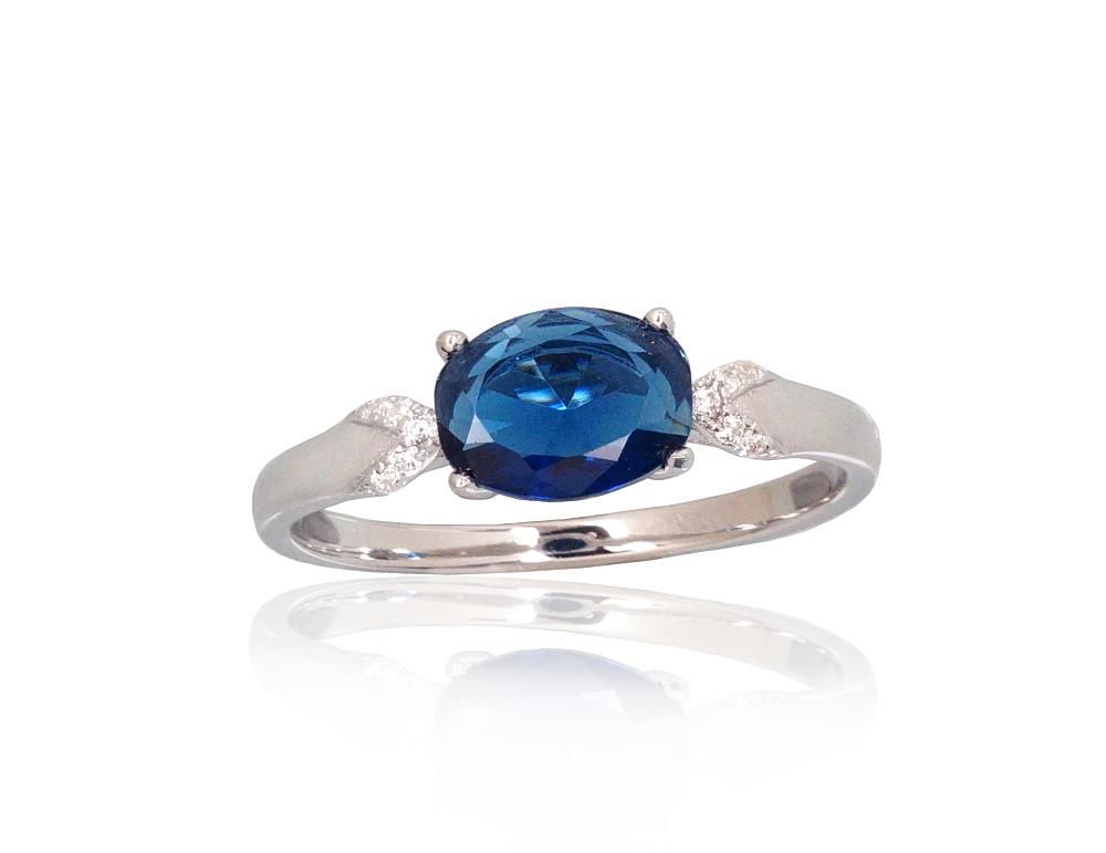 Silver ring A2102011PRhGrCZCZB Silver 925° Rhodium Plating Zirkons  Women