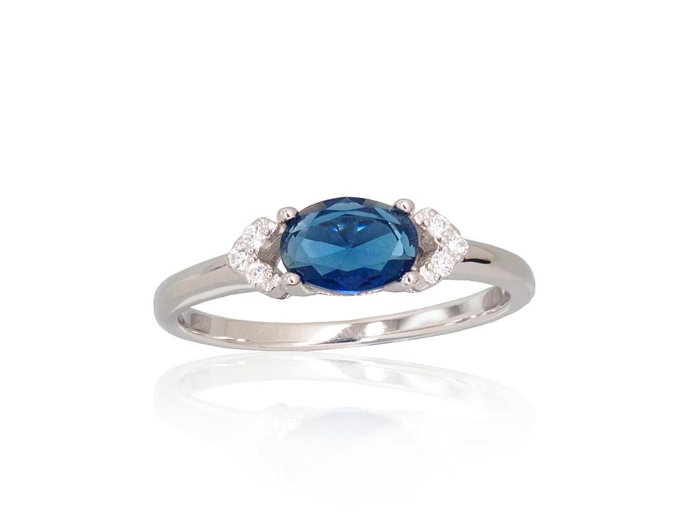 Silver ring A2102012PRhGrCZCZB Silver 925° Rhodium Plating Zirkons  Women