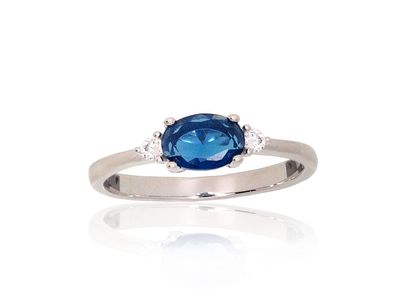 Für Frauen Silberring A2102013PRhGrCZCZB Silber 925° Rhodium Beschichtung Zirkon