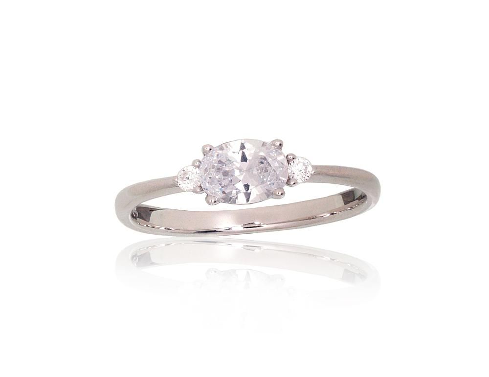 Silver ring A2102013PRhGrCZ Silver 925° Rhodium Plating Zirkons  Women