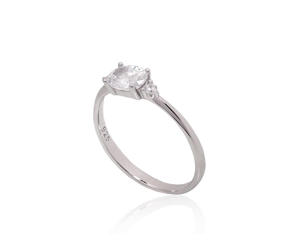 Silver ring A2102013PRhGrCZ Silver 925° Rhodium Plating Zirkons  Women
