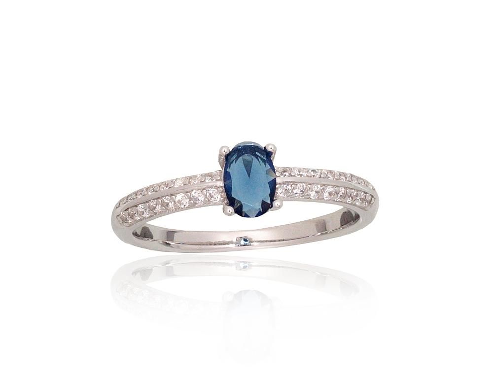 Silver ring A2102014PRhGrCZCZB Silver 925° Rhodium Plating Zirkons  Women