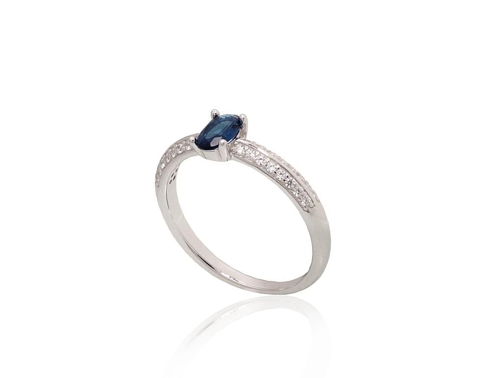 Silver ring A2102014PRhGrCZCZB Silver 925° Rhodium Plating Zirkons  Women