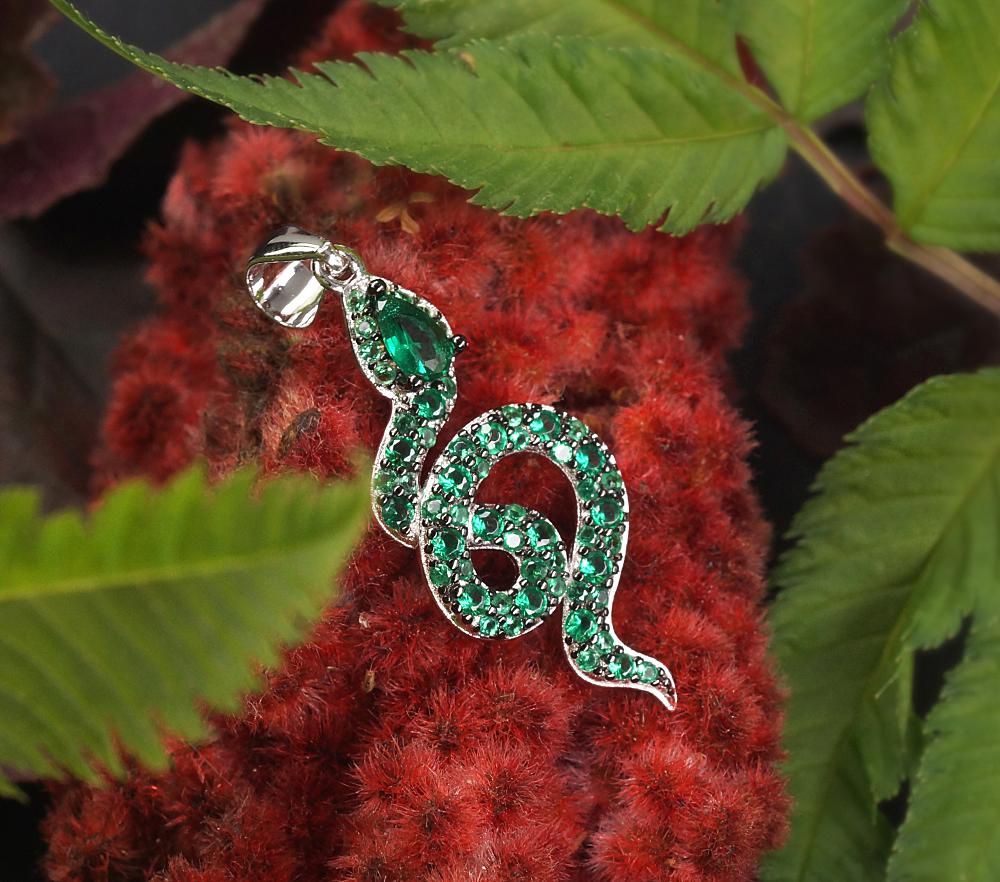 Silver pendant A2302000PRhGrPRhBkCZG Silver 925° Rhodium Plating Zirkons  Women