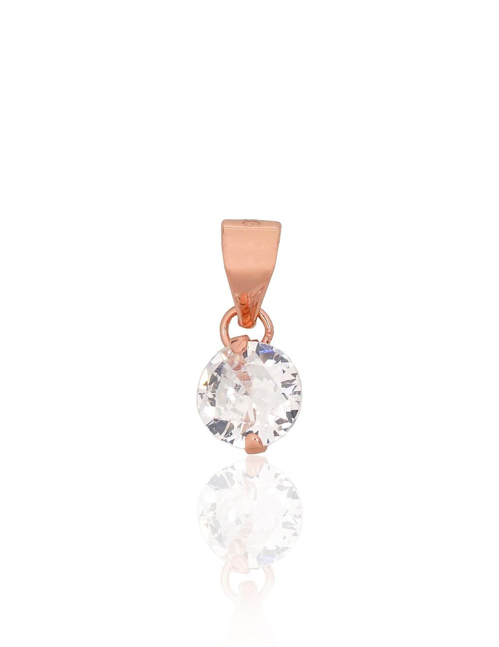 Silver pendant A2302003PAuRCZ Silver 925° red gold Plating Zirkons  Gold plated