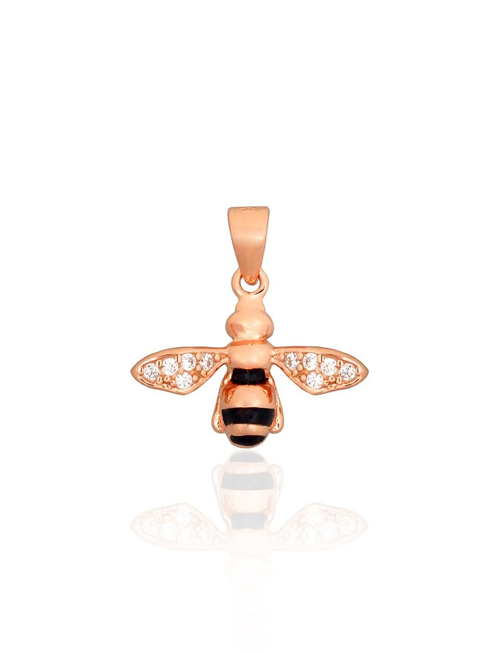 Silver pendant A2301999PAuRCZMLBK Silver 925° red gold Plating Zirkons  Jewelery enamel  Gold plated