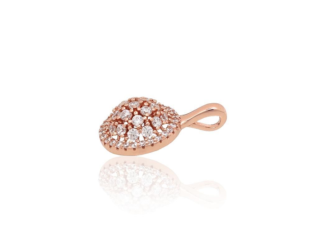 Silver pendant A2302002PAuRCZ Silver 925° red gold Plating Zirkons  Gold plated