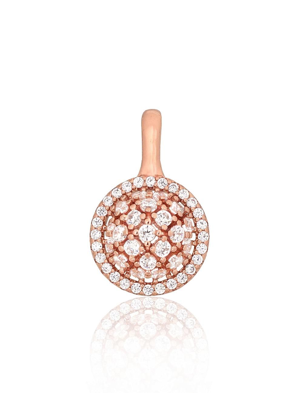 Silver pendant A2302002PAuRCZ Silver 925° red gold Plating Zirkons  Gold plated
