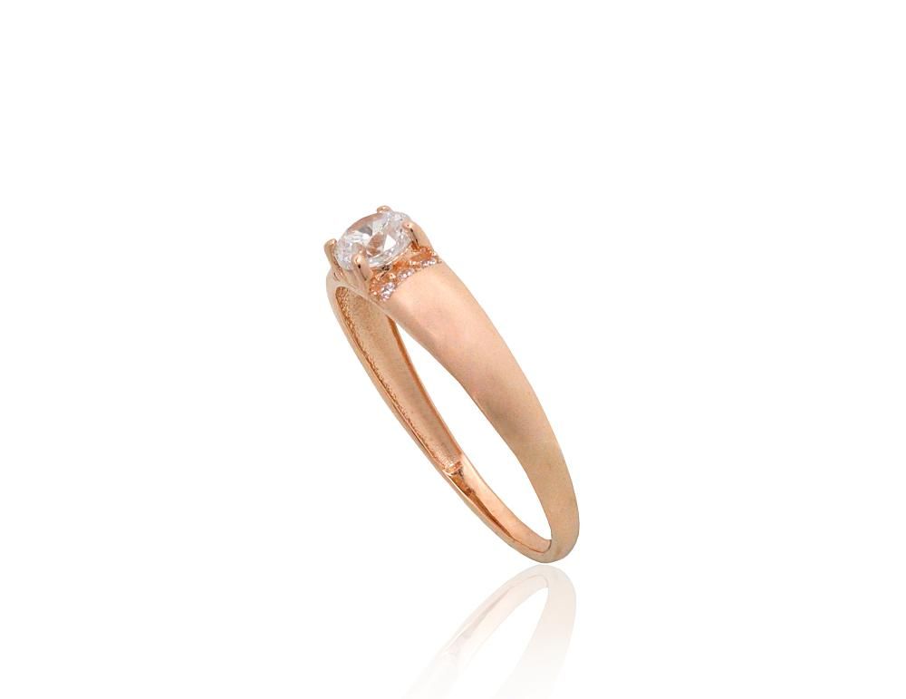 Gold ring A1101266AuRCZ Red Gold 585° Zirkons