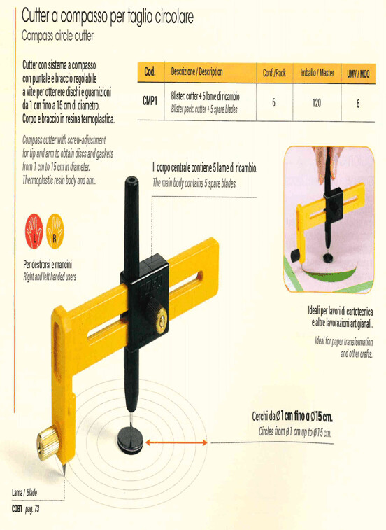 CUTTER OLFA A COMPASSO PER TAGLIO CIRCOLARE