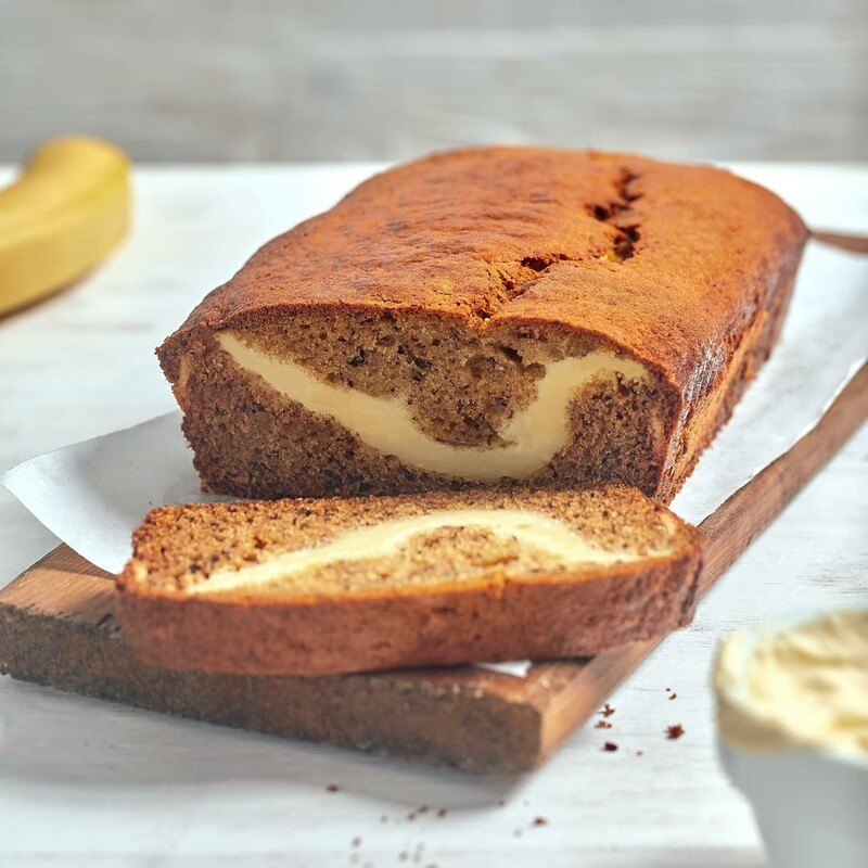 Cream Cheese Filled Banana Bread