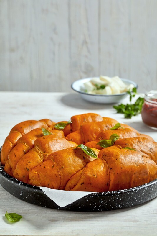 Mozarella Filled Tomato Bread