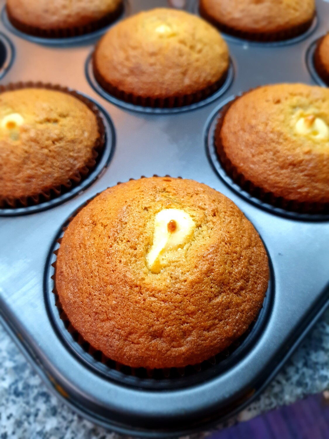 Banana Bread Cup Cakes &quot;Filled with Cream Cheese&quot; (12 Pieces)