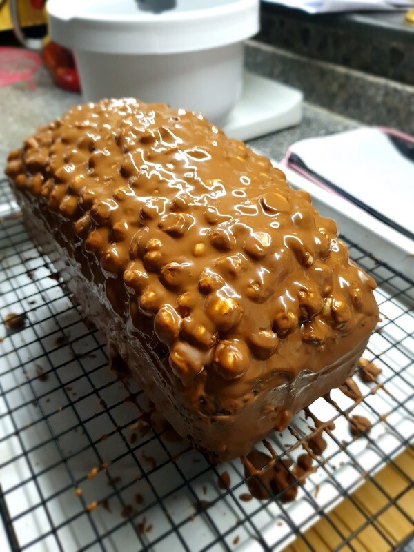 Hazelnut Belgian Chocolate Loaf Cake