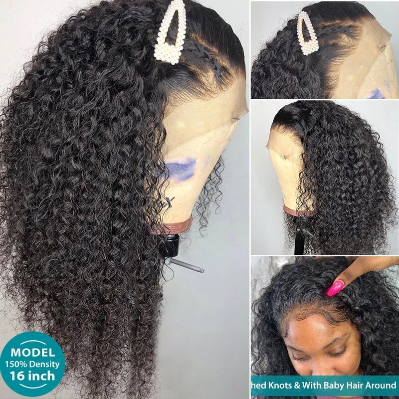 Deexp Wave Short Bob 13x4 Lace Front Human Hair Wigs Brazilian natural color Water Wave Frontal Wig For Black Women curly Closure