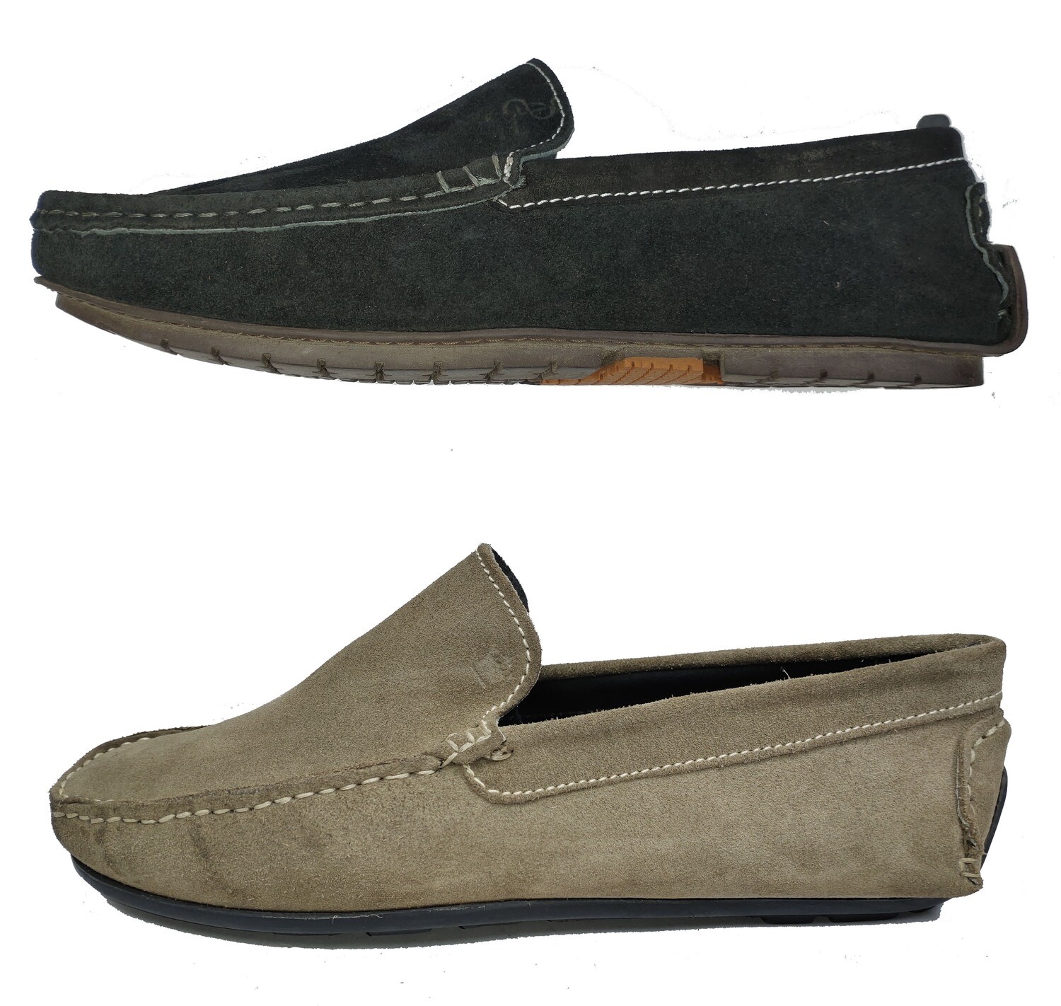 Suade Leather loafers  Black and Grey
