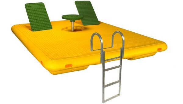 WAVE ARMOR OTTER ISLAND SWIM RAFT YELLOW w GREEN