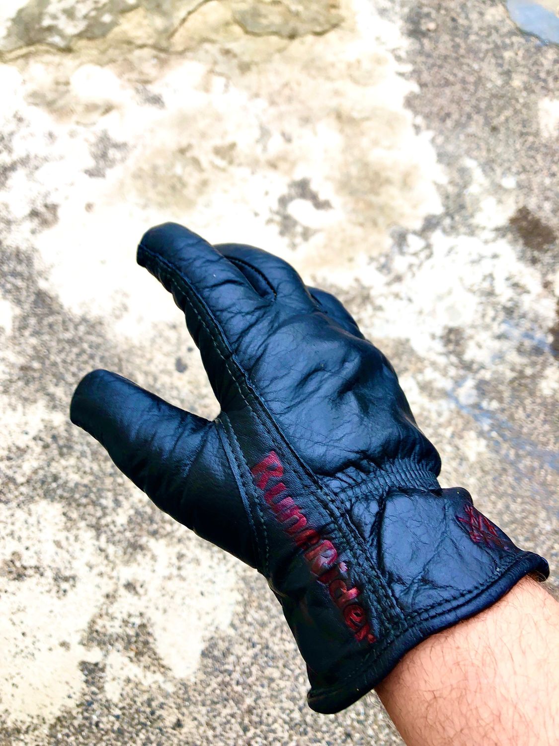 Luvas de Mota em pele de Vaca &quot;Preto&quot;/ cowhide gloves (black)