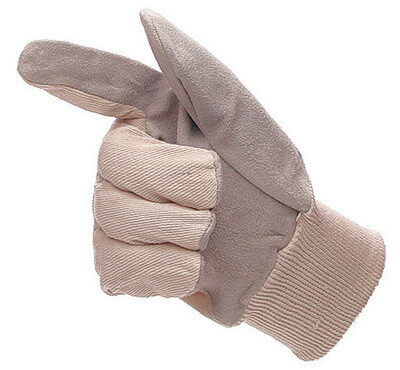 Cotton Chrome Gloves with knitted wrist