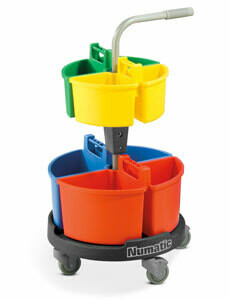 NC-4R Carousel Trolley with for 4 caddies for cleaning materials