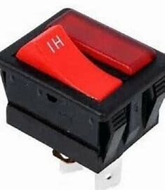 221102: Red Momentary Rocker Switch Hi/Lo with neon light