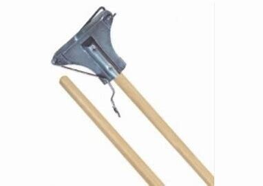 Varnished Wooden Kentucky Mop Handle &amp; Holder