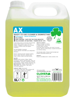 AX Spray and Wipe Bactericidal Cleaner 5 litre
